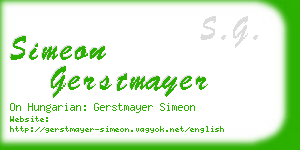 simeon gerstmayer business card